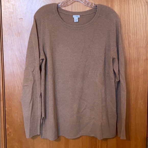 Halogen camel-color cashmere sweater - Picture 3 of 5